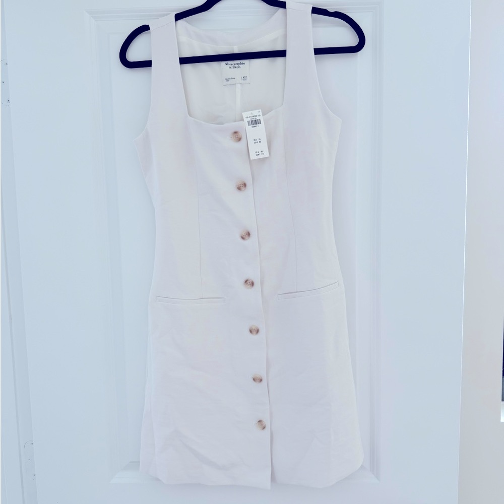 Abercrombie White Button-Front Dress size XS - Picture 5 of 7